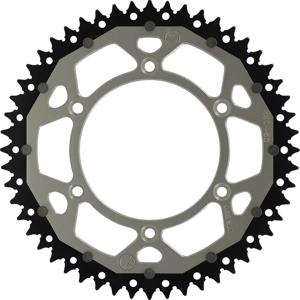 MOOSE REAR SPROCKET / 52 TEETH / 520 PITCH / SILVER/NATURAL / ALUMINIUM/STEEL 1210-897-52-11X