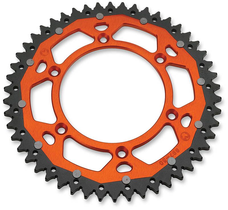 MOOSE REAR SPROCKET / 49 TEETH / 428 PITCH / ORANGE|NATURAL / ALUMINUM|STEEL 1210-895-49-14X