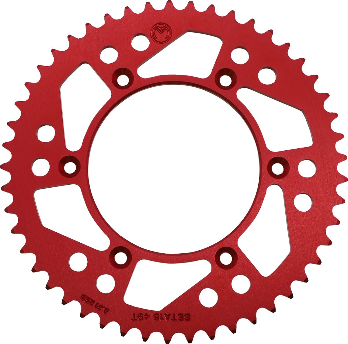 MOOSE REAR SPROCKET / 49 TEETH / 520 PITCH / RED / ALUMINUM 1211-BET-49-13