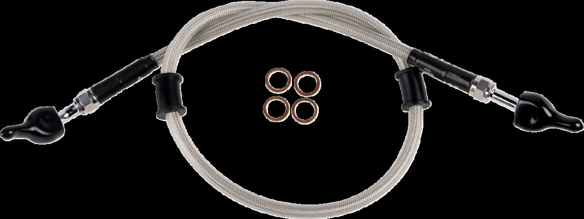 MOOSE Stainless Steel Braided Brake Line K01-2-024/P-CL