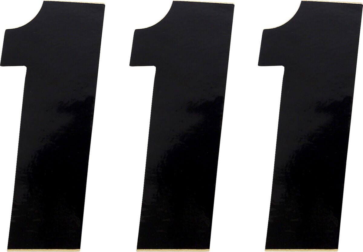 MOOSE RACE NUMBER BLACK 4.5" # 1 80011