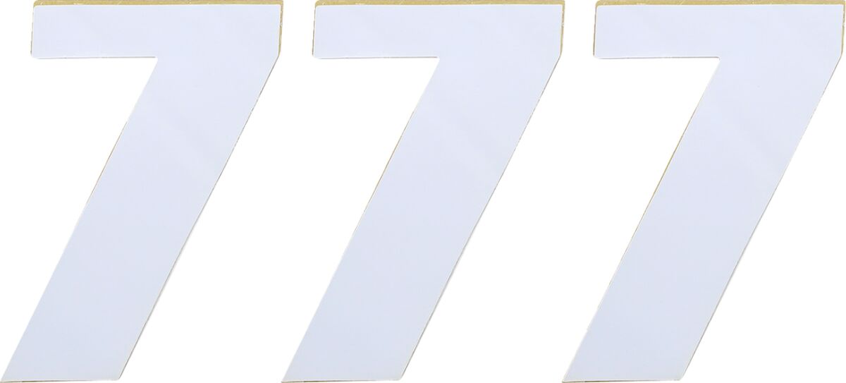 MOOSE RACE NUMBER WHITE 4.5" # 7 80007