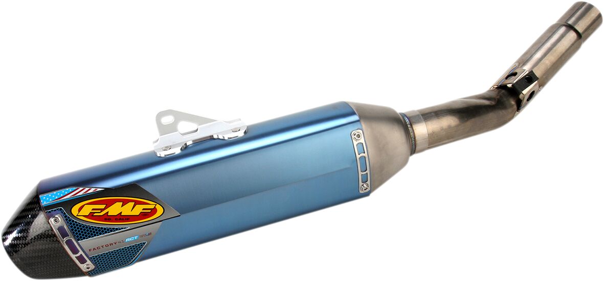 FMF FACTORY 4.1 RCT SLIP-ON MUFFLER TITANIUM & CARBON BLUE ANODIZED KAWASAKI 042286
