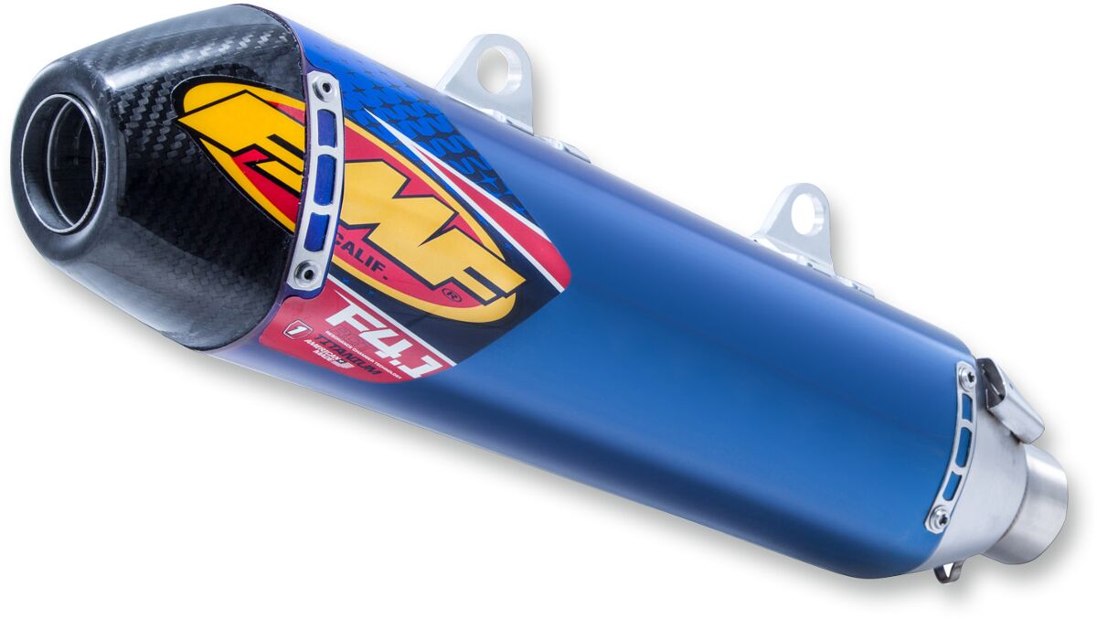 FMF FACTORY 4.1 RCT SLIP-ON MUFFLER TITANIUM & CARBON BLUE ANODIZED KTM 045586