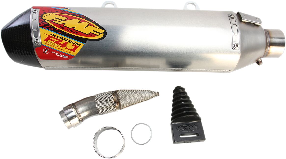 FMF FACTORY 4.1 RCT SLIP-ON MUFFLER S/S ALUMINUM & CARBON NATURAL KTM 045594