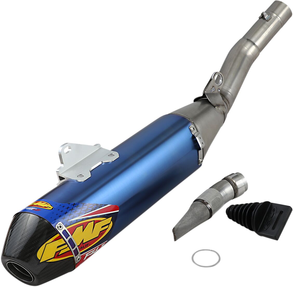 FMF MUFFLER FACTORY 4.1 RCT TITANIUM ANODIZED SL (Slip-On) W/ CARBON CAP 044445