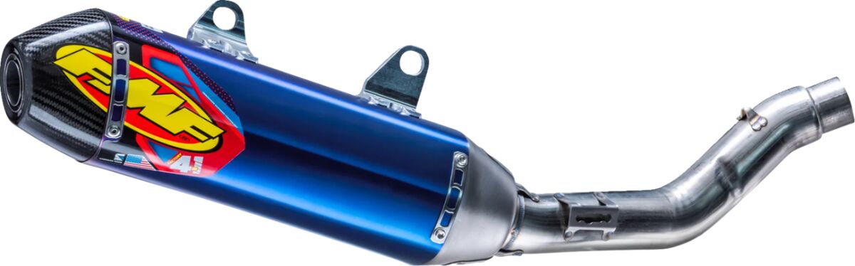 FMF Factory 4.1 RCT Slip-On Muffler with Carbon Cap - Titanium Anodized - TF 250-X 045695