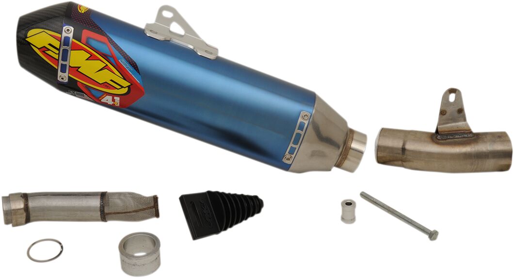 FMF FACTORY 4.1 RCT SLIP-ON MUFFLER TITANIUM & CARBON BLUE ANODIZED HONDA 041546