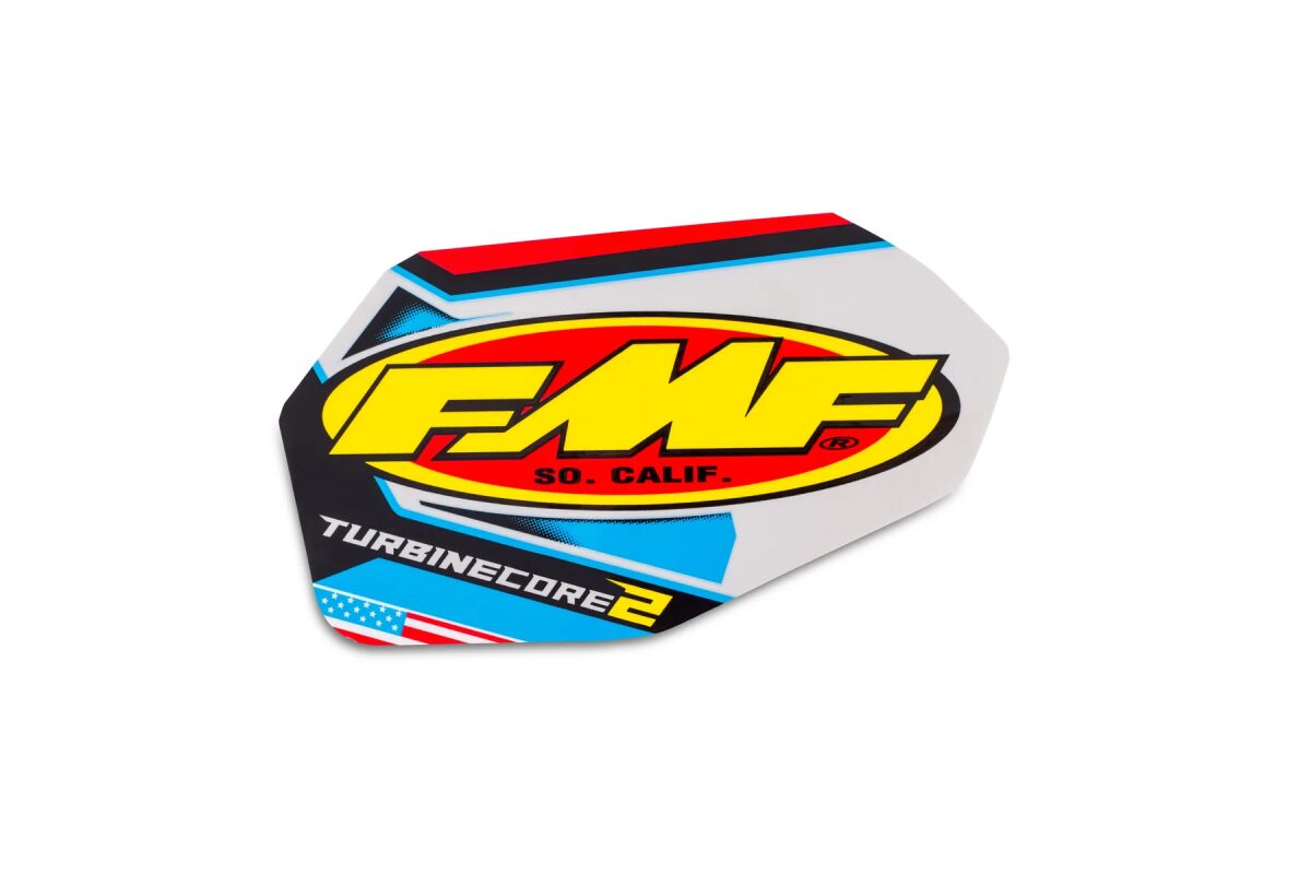 FMF DECAL LOGO TURBINE CORE 2 PATRIOTIC VINYL 012699