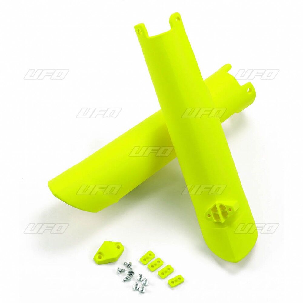 UFO FORK SLIDER PROTECTORS HUSQVARNA TC-FC FLUO YELLOW KT04055#DFLU
