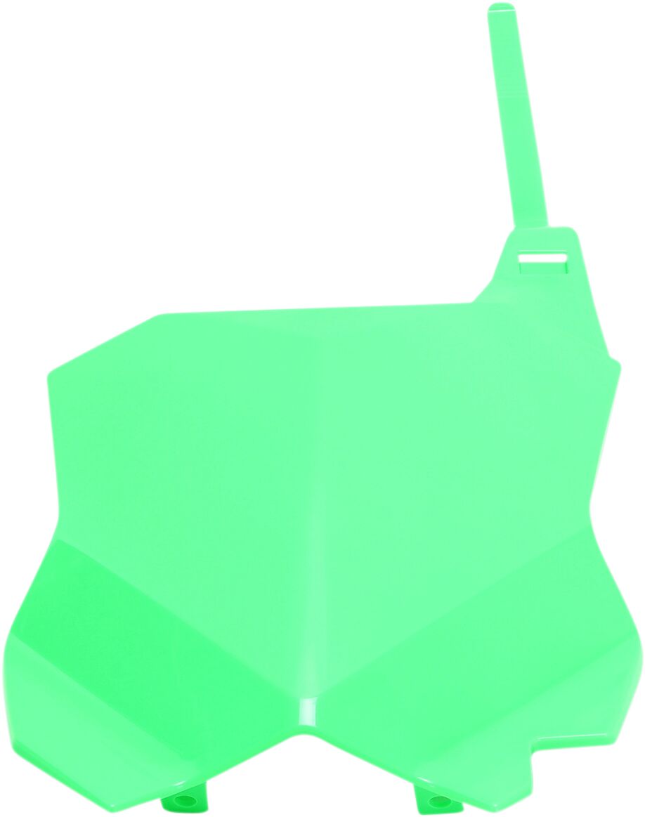 UFO FRONT NUMBER PLATE KAWASAKI KXF250/450 FLUO GREEN KA04738#AFLU