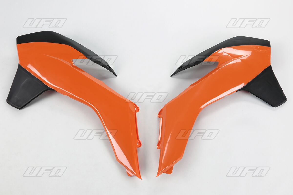 UFO RADIATOR COVERS KTM SX/SX-F/EXC BLACK/ORANGE KT04052#999