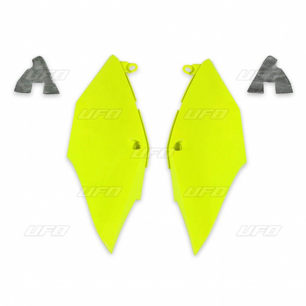UFO SIDE PANELS HONDA CRF 450R/RX FLUO YELLOW HO04684#DFLU