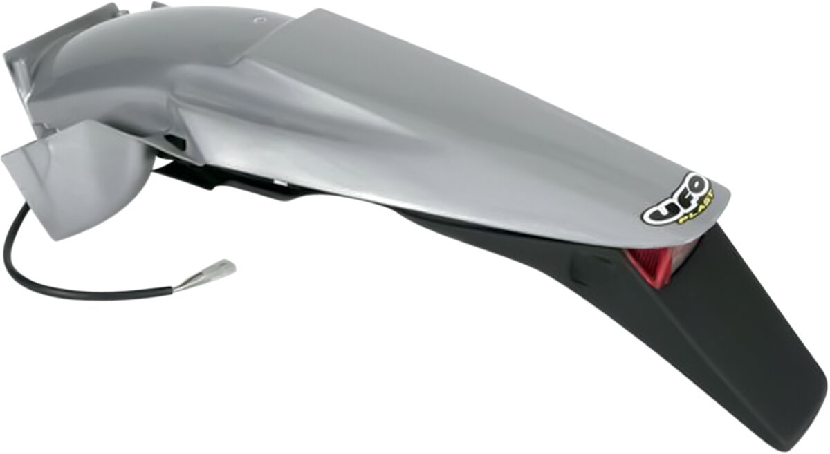 UFO ENDURO REAR FENDER W/ STOP-TAILLIGHT KTM 2/4-STROKE (98-03) SILVER KT03043#340