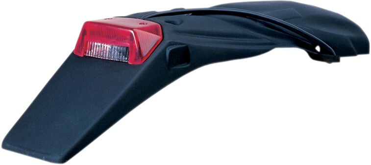 UFO LICENSE PLATE HOLDER WITH TAIL/STOP-LIGHT KTM 2/4-STROKE BLACK KT03047#001