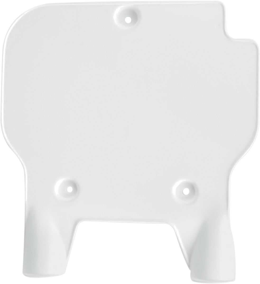 UFO FRONT NUMBER PLATE KAWASAKI KX80 WHITE KA02761#047