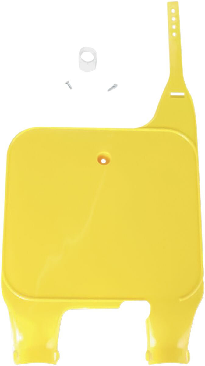 UFO INVERTED FORK NUMBER PLATE SUZUKI RM125/250 RM-YELLOW SU02921@101