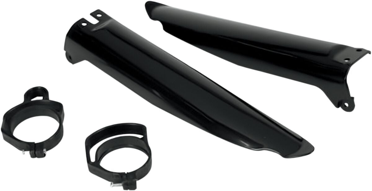 UFO FORK SLIDER PROTECTORS KAWASAKI KX125/250/500 BLACK KA03704#001