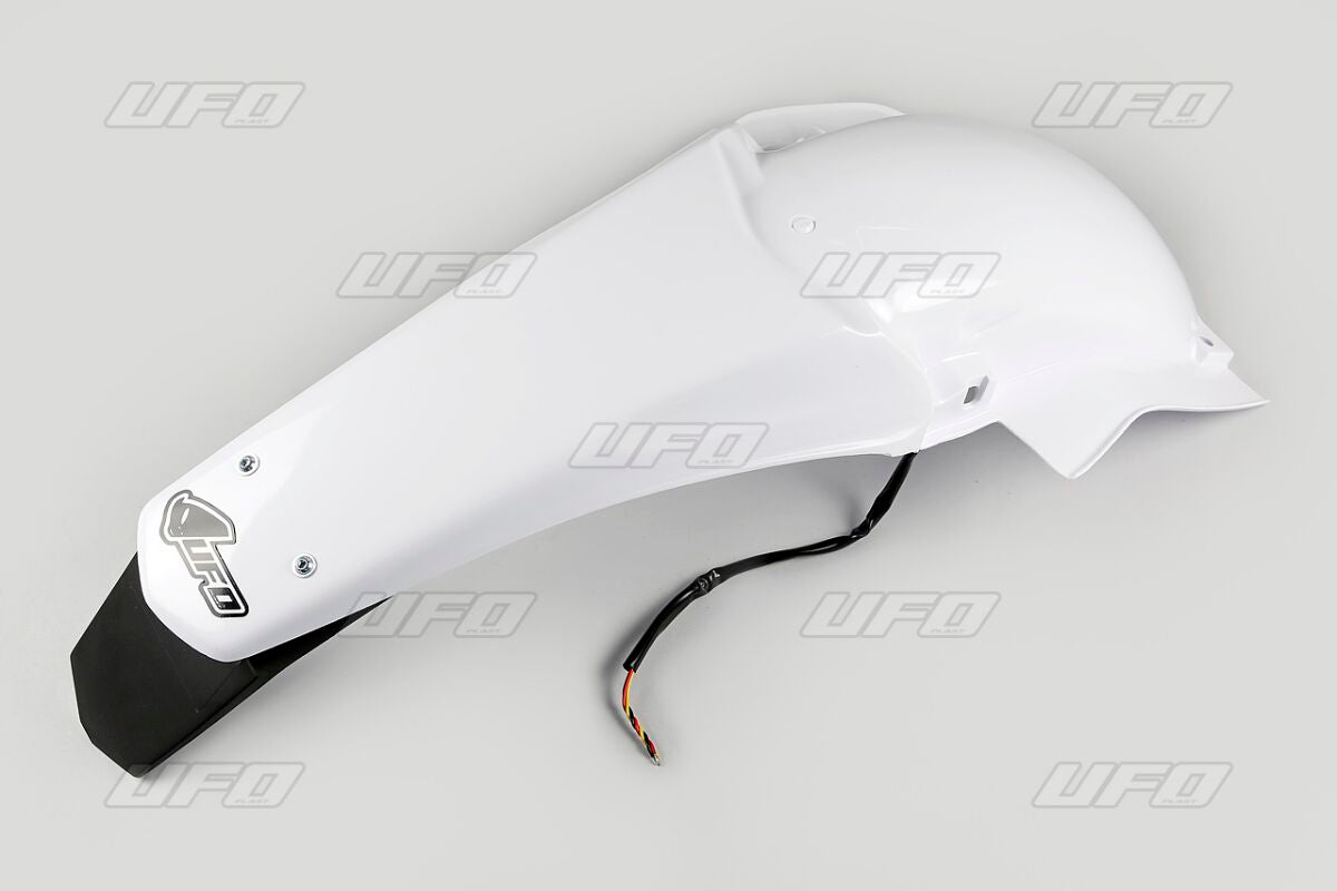 UFO ENDURO REAR FENDER W/ LED-LIGHT YAMAHA WR250/450F WHITE YA03891#046