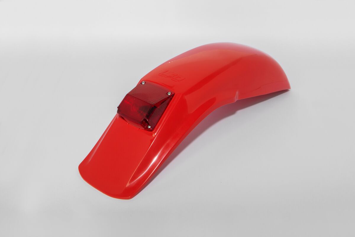 UFO VINTAGE UNI ENDURO REAR FENDER W/ TAILLIGHT (83-93) RED ME08027#B