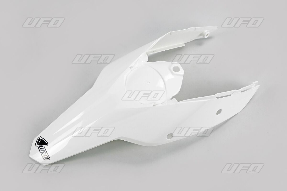 UFO REAR FENDER W/SIDE PANELS KTM EXC WHITE KT04021#047