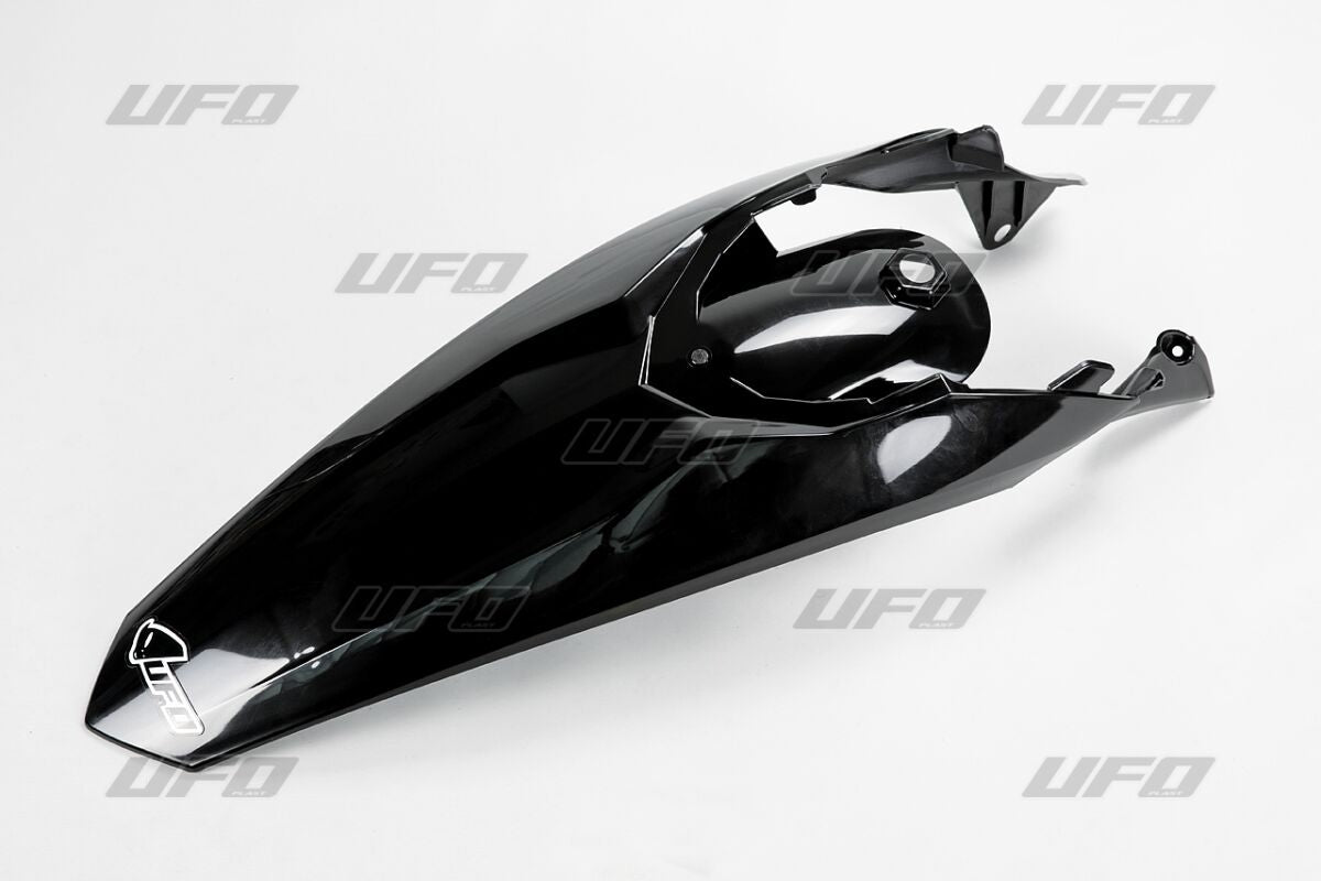 UFO REAR FENDER W/PINS KTM EXC BLACK KT04032#001
