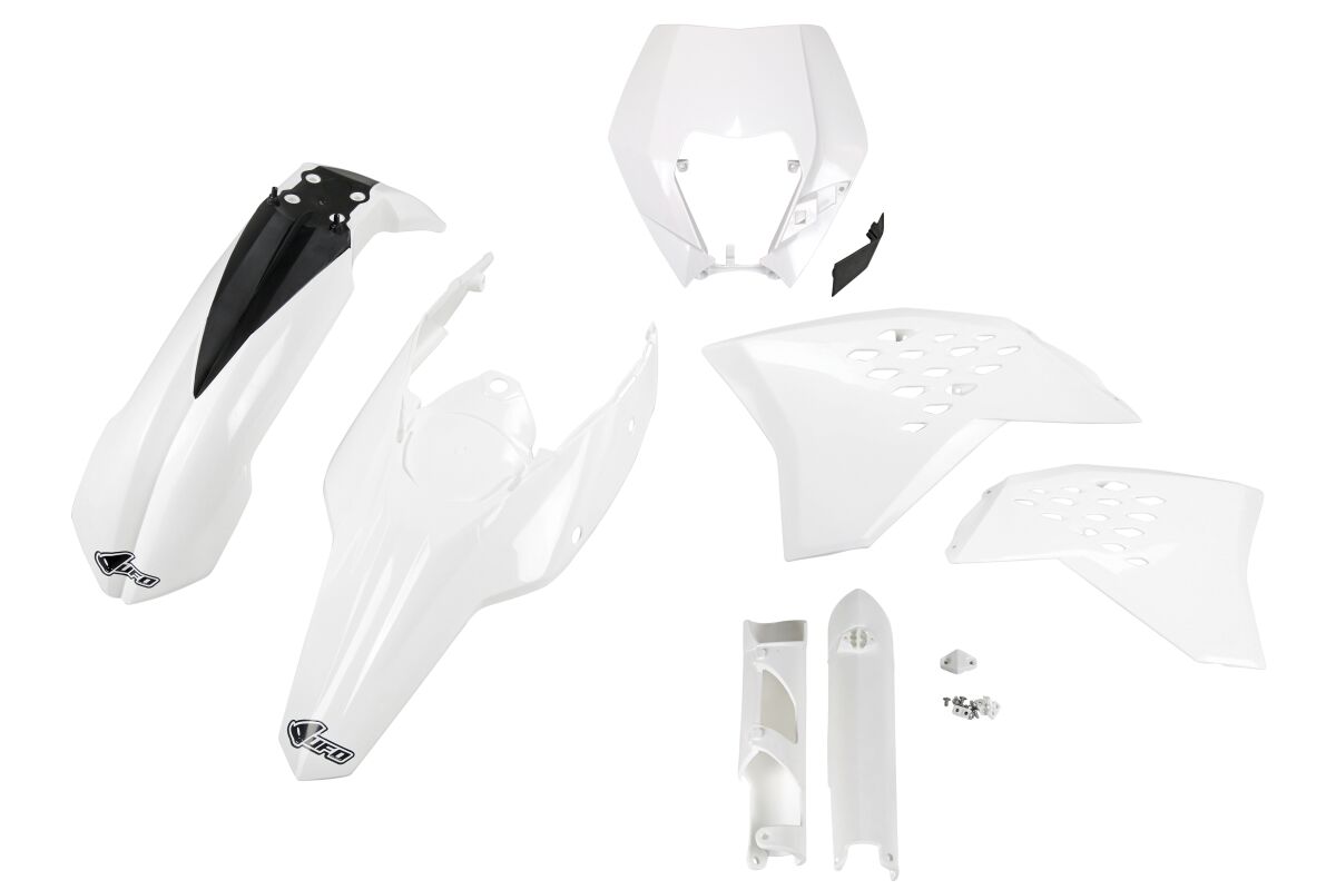 UFO COMPLETE BODY KIT KTM EXC WHITE KTKIT520F@047
