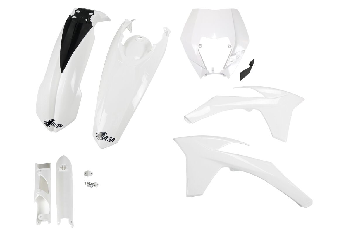 UFO COMPLETE BODY KIT KTM EXC WHITE KTKIT521F@047