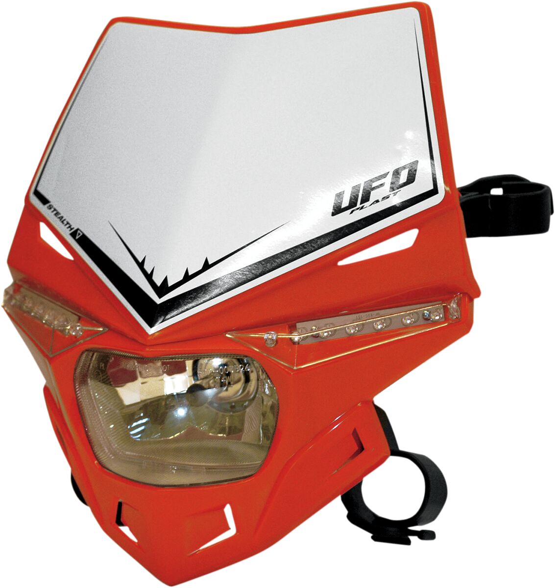 UFO STEALTH HEADLIGHT (12V/35W & LED) SINGLE COLOR CRF-RED PF01715#070