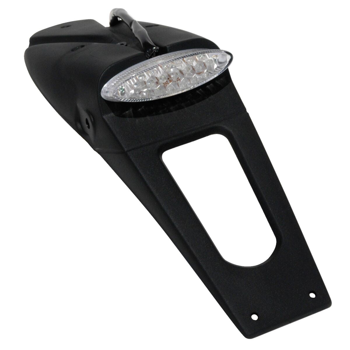 UFO LICENSE PLATE HOLDER W/ CLEAR LED-LIGHT (E11 & DOT) BLACK PP01219#CL
