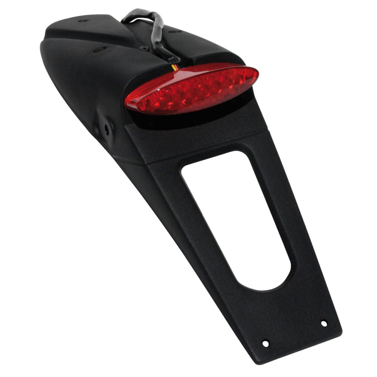 UFO LICENSE PLATE HOLDER W/ RED LED-LIGHT (E11 & DOT) BLACK PP01219#CLB
