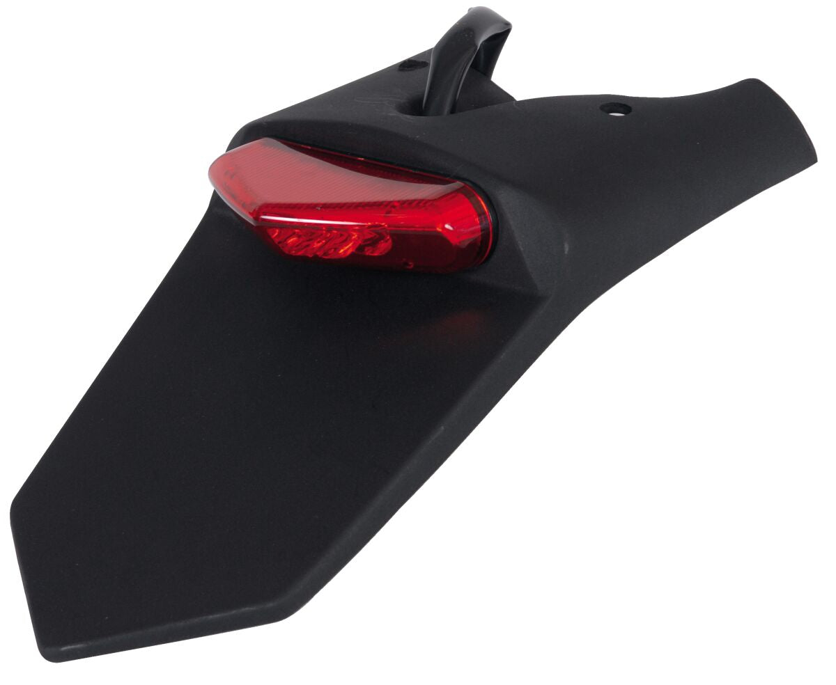 UFO LICENSE PLATE HOLDER W/ RED LED-TAILLIGHT (E4 & DOT) BLACK PP01220#001