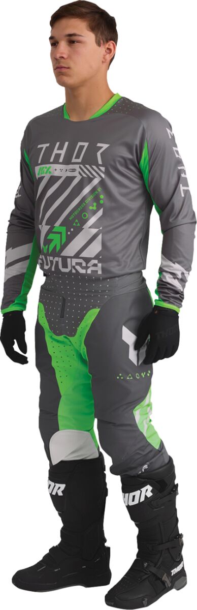 THOR JERSEY LAUNCHMODE FUTURA CHAR/GRN XL 2910-8421