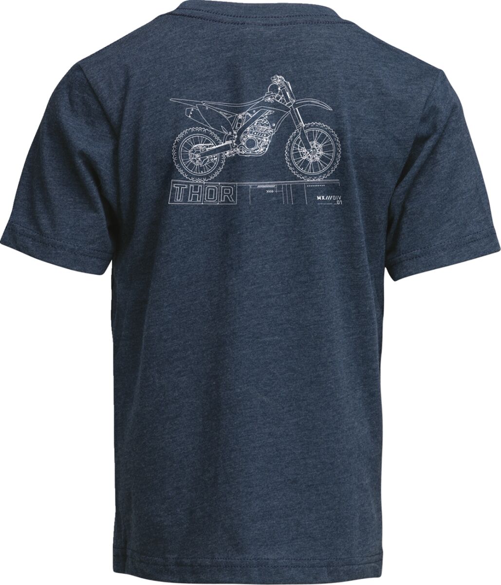 THOR TEE YTH BLUEPRINT NAVY SM 3032-3872
