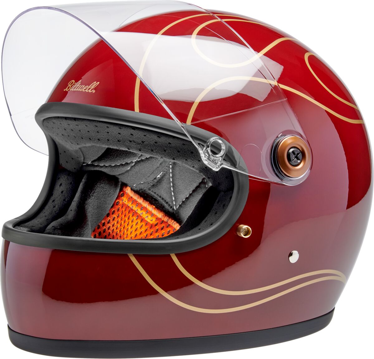 BILTWELL HELMET GRINGO S GLOSS GRNT RD FLM SM 1003-594-502