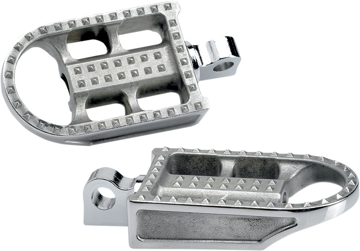 BILTWELL MUSHMAN STEEL FOOTPEGS RAW POLISHED 7002-302-01