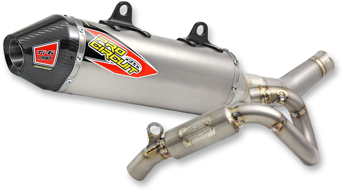 PRO CIRCUIT EXHAUST SYSTEM TI-6 PRO TITANIUM WITH CARBON END CAP 0351725FP