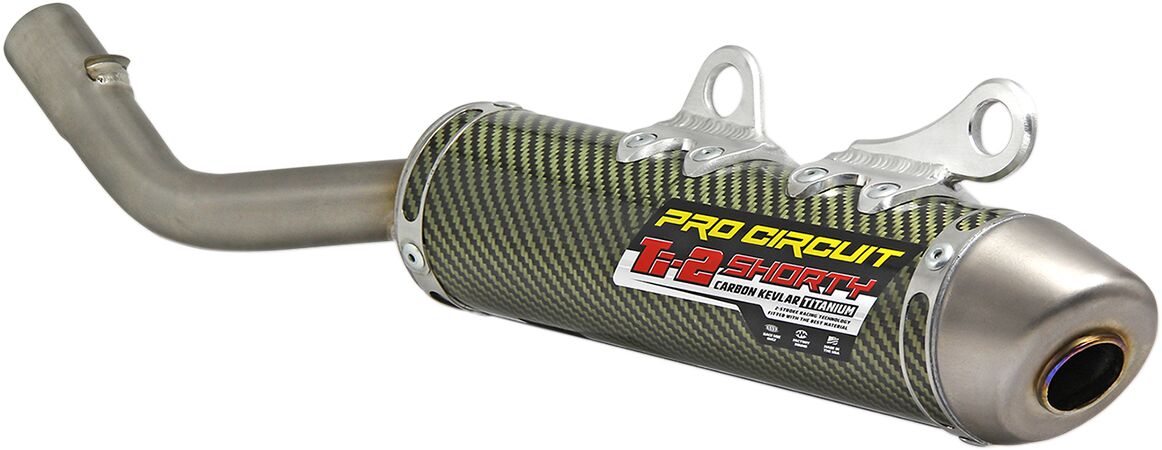 PRO CIRCUIT TI-2 SHORTY MUFFLER/SILENCER CARBON KEVLAR TITANIUM 1121425K
