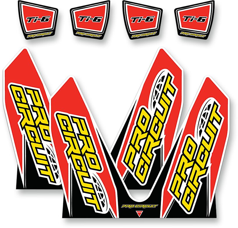 PRO CIRCUIT DECAL LOGO STICKER KIT TI-6 DUAL DC14TI6-CRF
