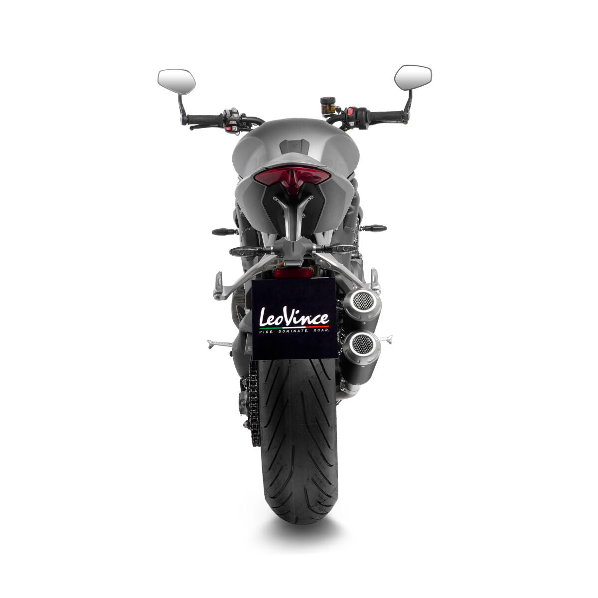 LEOVINCE LV-10 DUAL BLACK EDITION SLIP-ON MUFFLER SS ECE 15271B