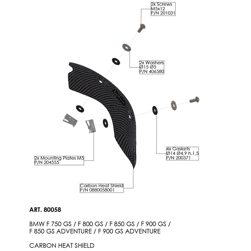 LEOVINCE HEAT SHIELD F750/800/850/900 G 80058