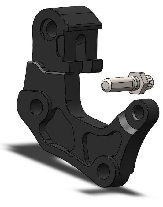 MOTO-MASTER BRAKE CALIPER RELOCATION BRACKET 320MM LEFT 211152
