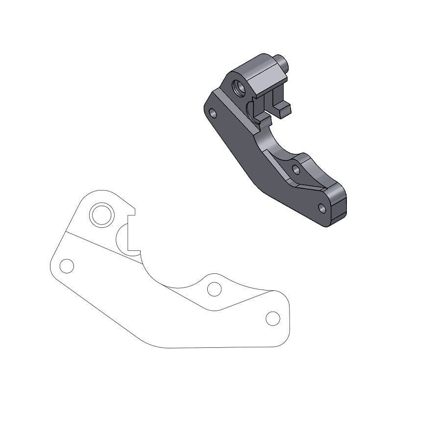 MOTO-MASTER BRAKE CALIPER RELOCATION BRACKET 270mm 211049
