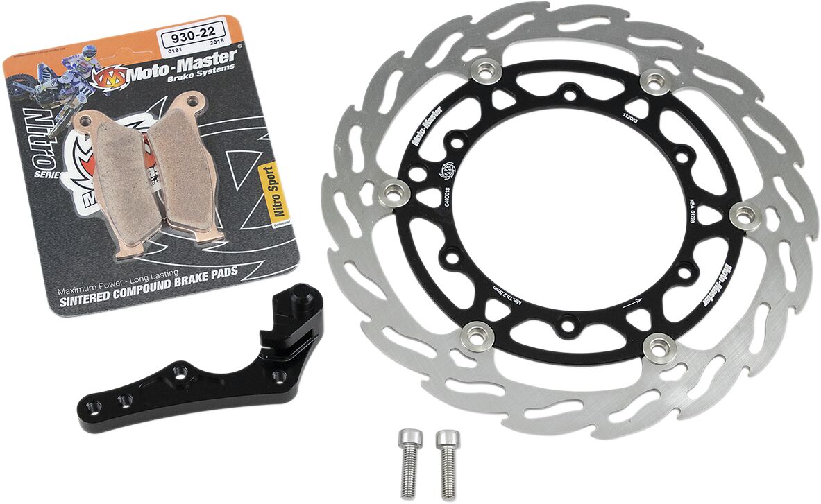 MOTO-MASTER BRAKE KIT FLAME FLOATING DISC 270 MM, BRAKE PADS, RELOCATE BRACKET 310022