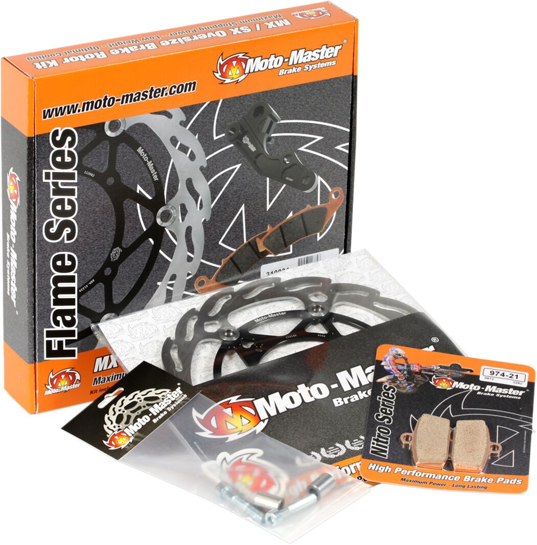 MOTO-MASTER BRAKE KIT FLAME FIXED DISC 220 MM, BRAKE PADS, RELOCATE BRACKET 310032
