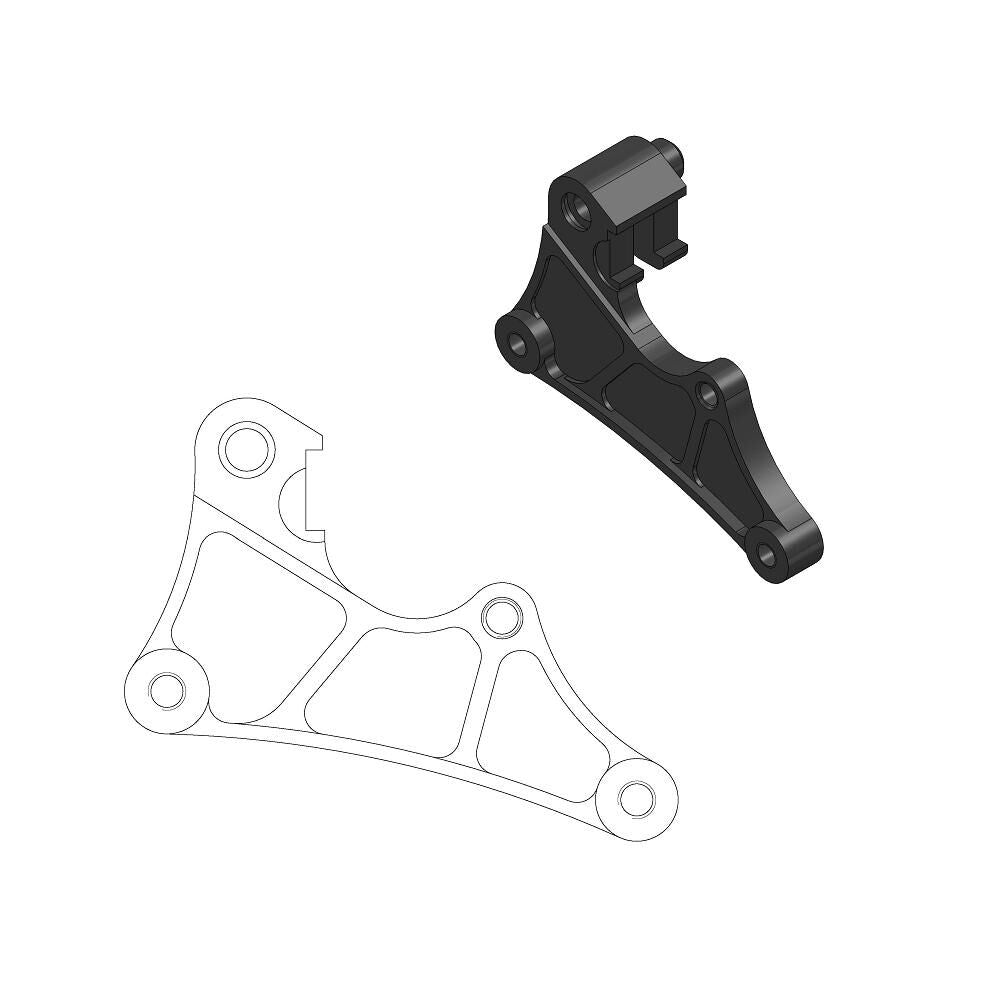 MOTO-MASTER BRAKE CALIPER RELOCATION BRACKET SM STREET 320mm 211066
