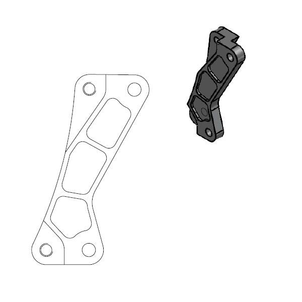 MOTO-MASTER BRAKE CALIPER RELOCATION BRACKET SM STREET 320MM 211076