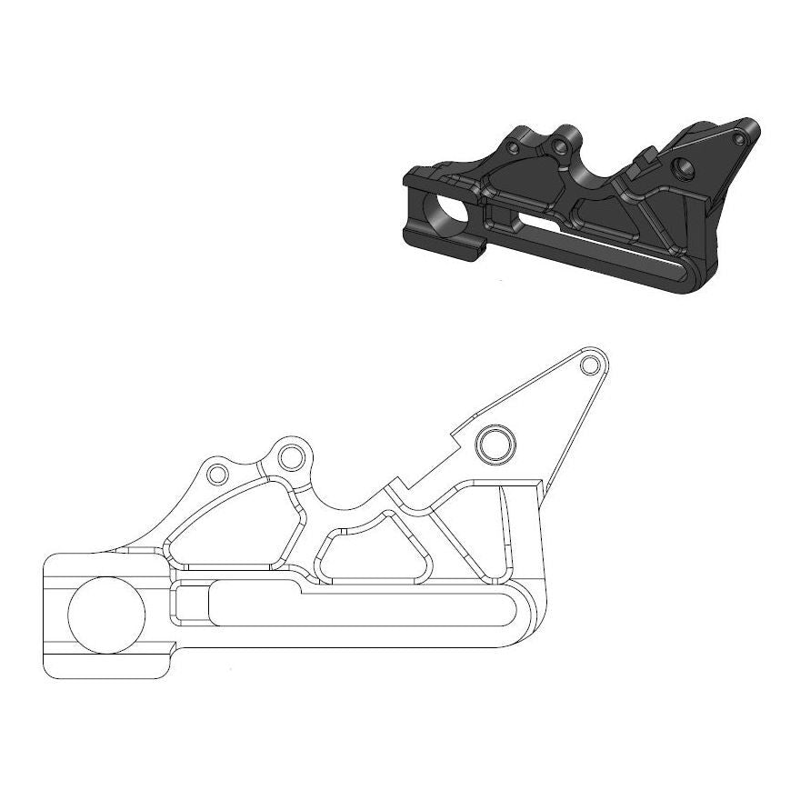 MOTO-MASTER BRAKE CALIPER RELOCATION BRACKET OVERSIZE 211085