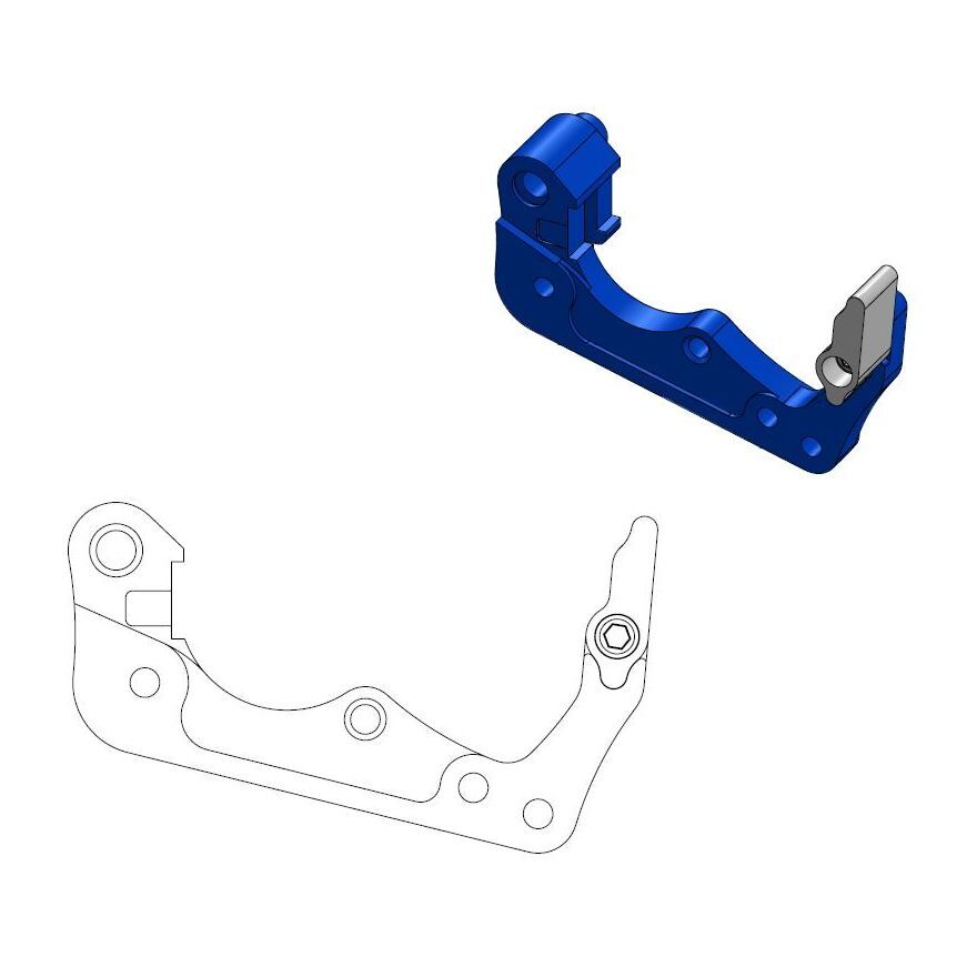 MOTO-MASTER BRAKE CALIPER RELOCATION BRACKET 260mm 211093