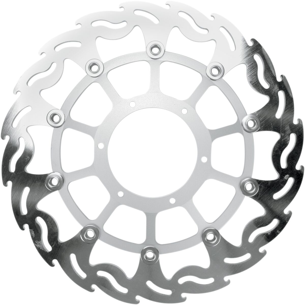 MOTO-MASTER BRAKE ROTOR FLOATING FLAME FLAMED BLACK 113018